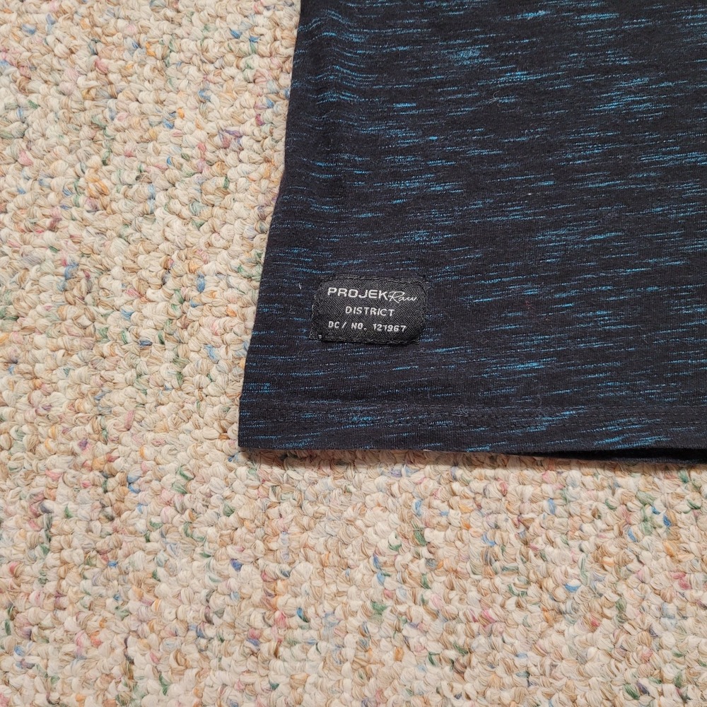 Projek Raw Shirt Mens Large Black Blue Space Dye Exploration Series Logo Graphic - Picture 6 of 15